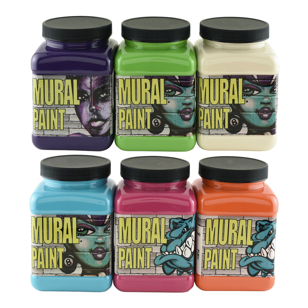 Chroma Mural Paint 16 oz Set of 6 Brights