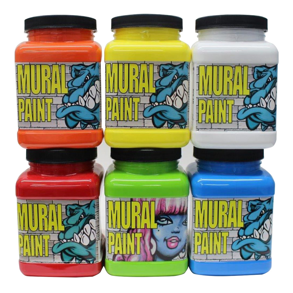 Chroma Mural Paint 16oz Set Of 6 Retro Replay