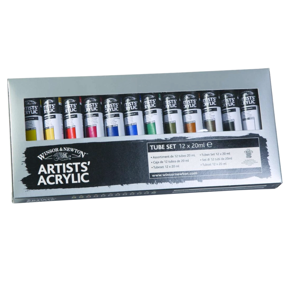 W&N Artist Acrylic Starter Set 12 Tubes 20 ml
