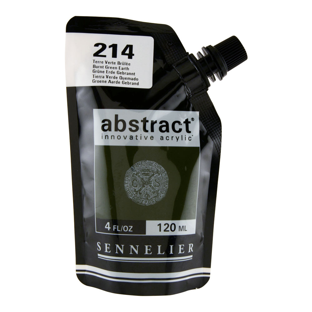 Abstract Acrylic 120 ml Burnt Green Earth