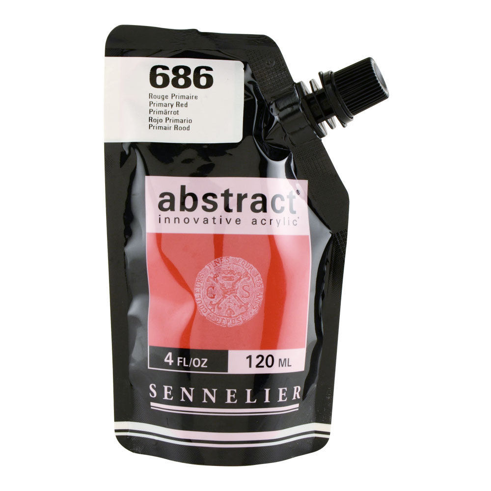 Abstract Acrylic 120 ml Primary Red