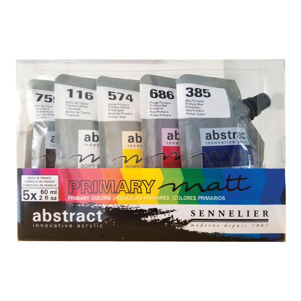 Abstract Acrylic Primary Matt 5 Color Set