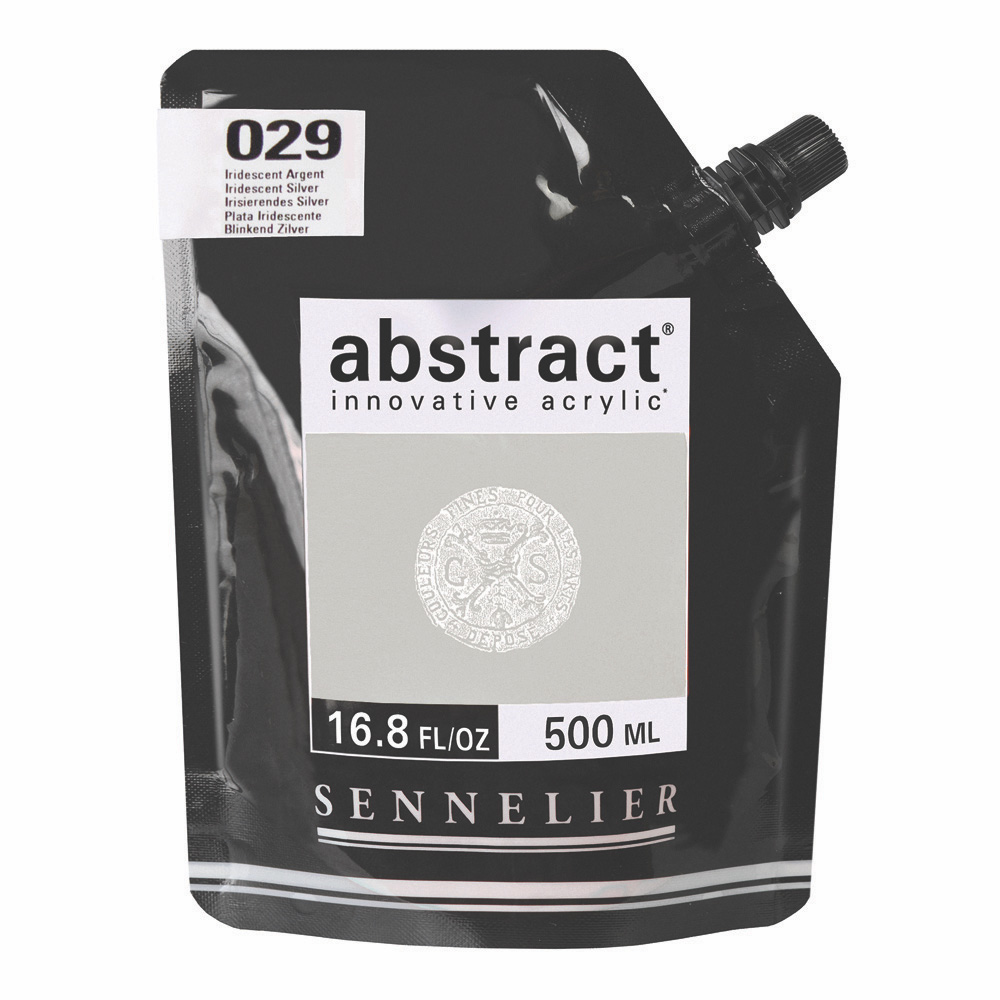 Abstract Acrylic 500 ml Iridescent Silver