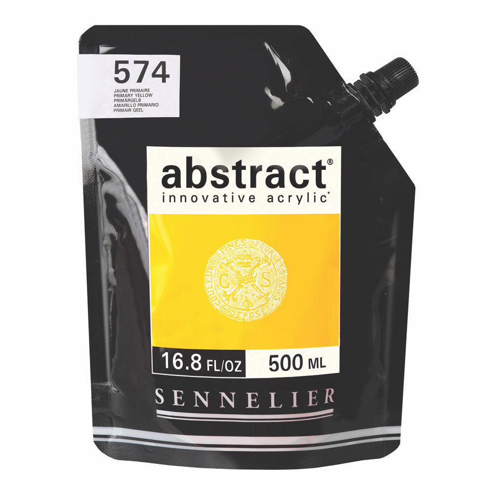 Abstract Acrylic 500 ml Primary Yellow