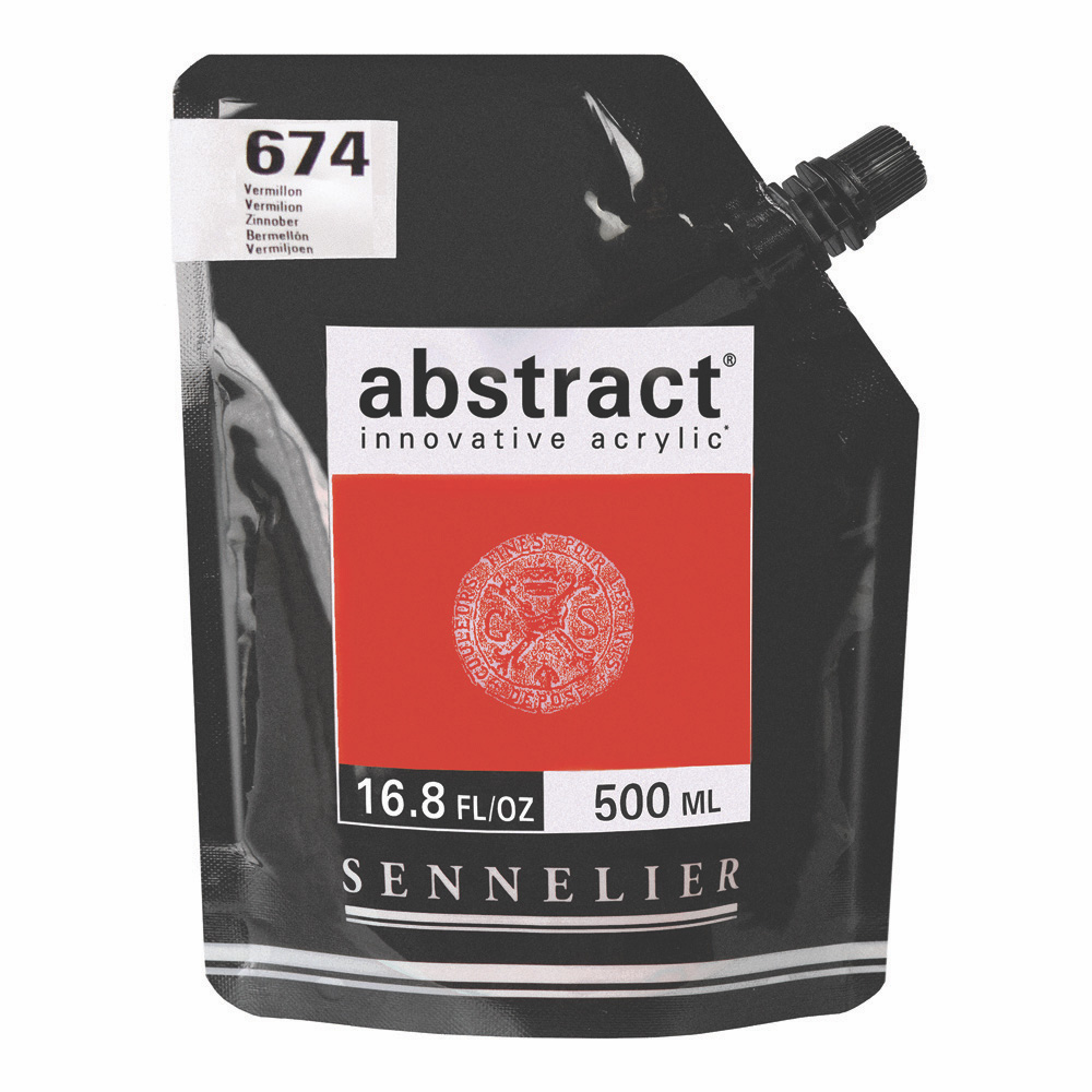 Abstract Acrylic 500 ml Vermilion