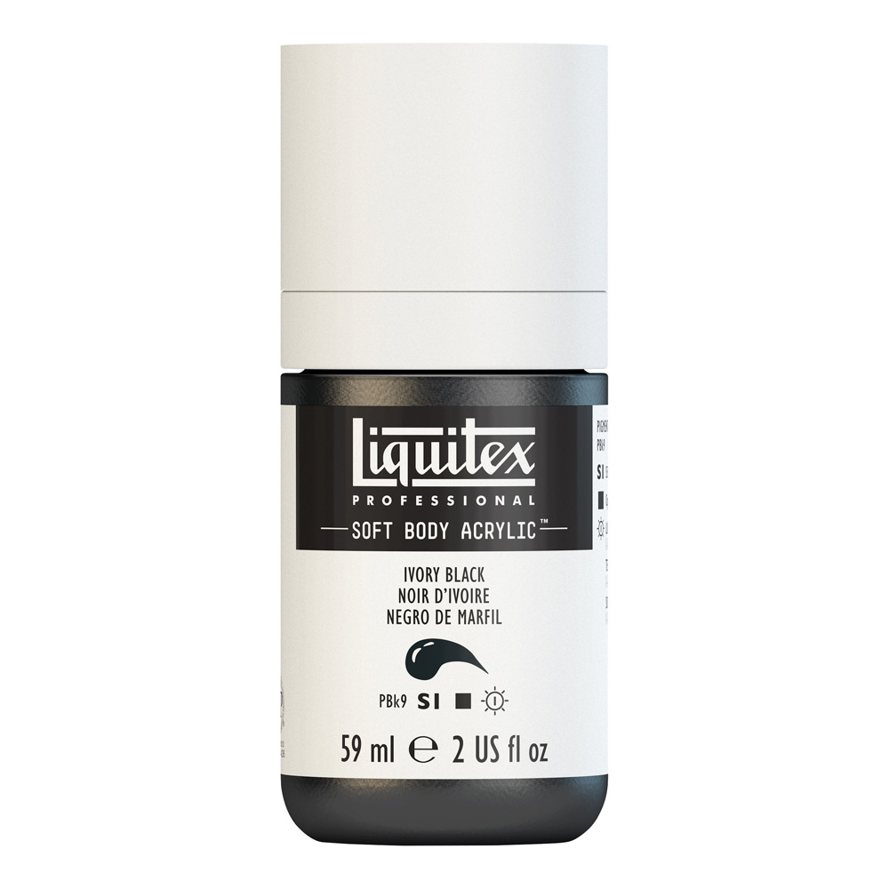 Liqtx Soft Acryl 2 oz Ivory Black