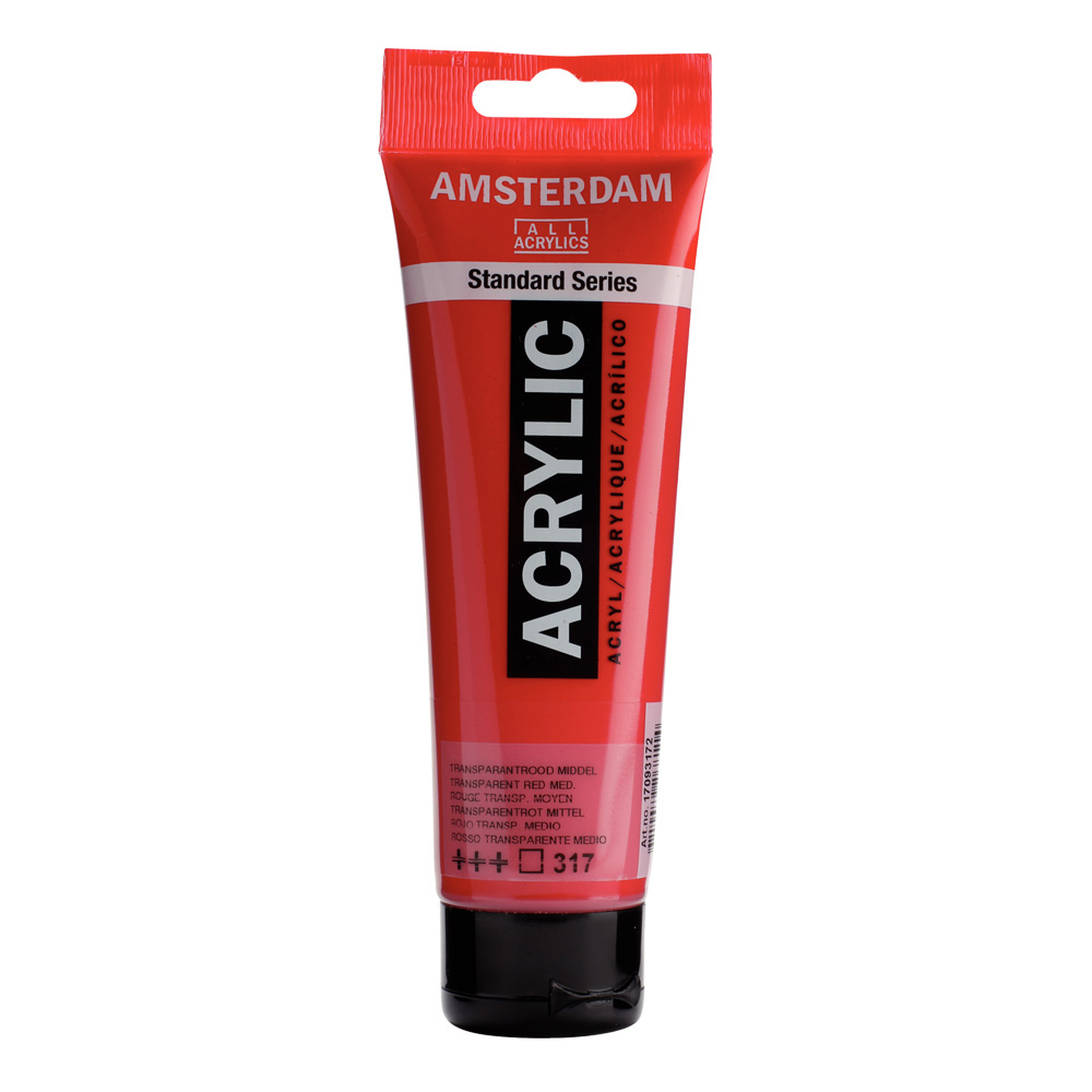 Amsterdam Acrylic 120 ml Transparent Red Md