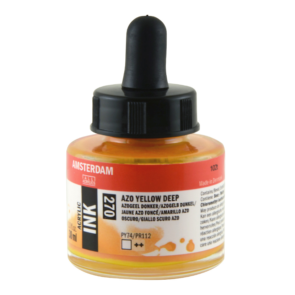 Amsterdam Acrylic Ink 30 ml Azo Yellow Deep