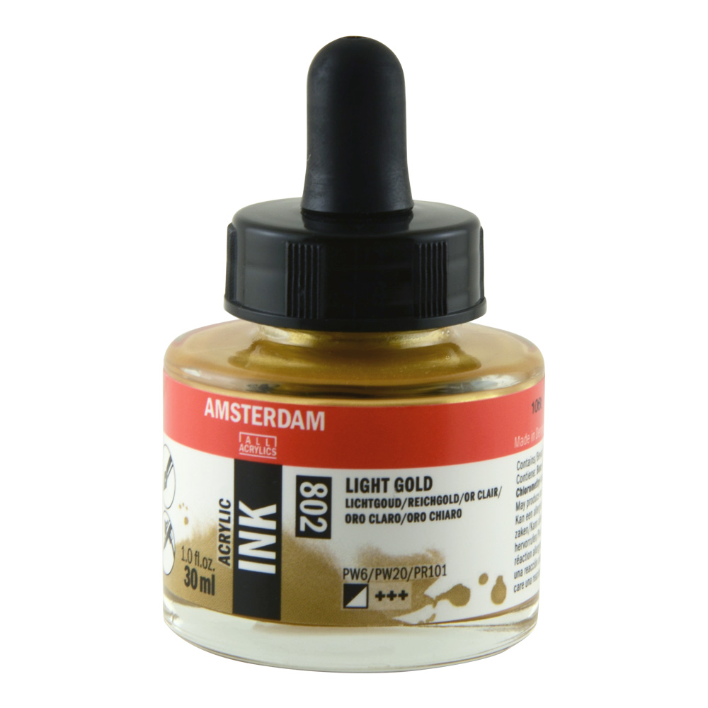 Amsterdam Acrylic Ink 30 ml Light Gold