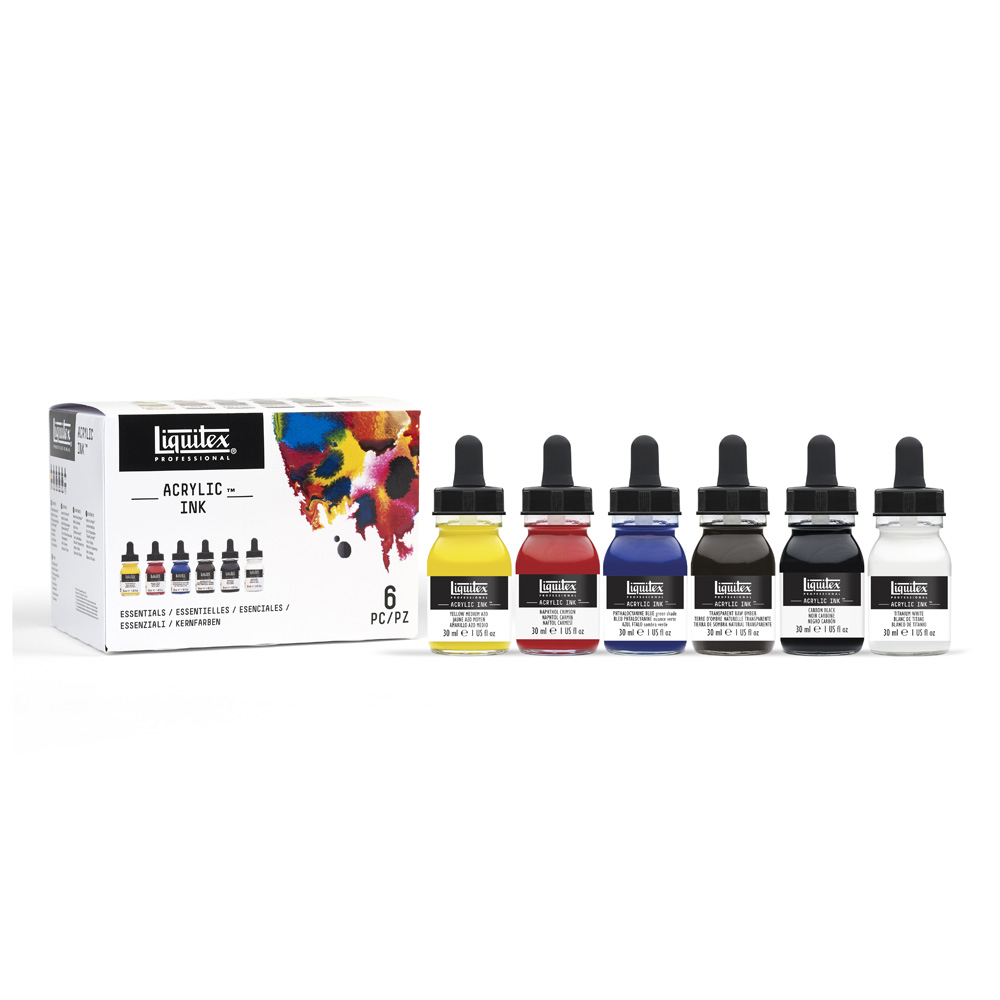 Liquitex Acrylic Ink Essential Set of 6 887452997481