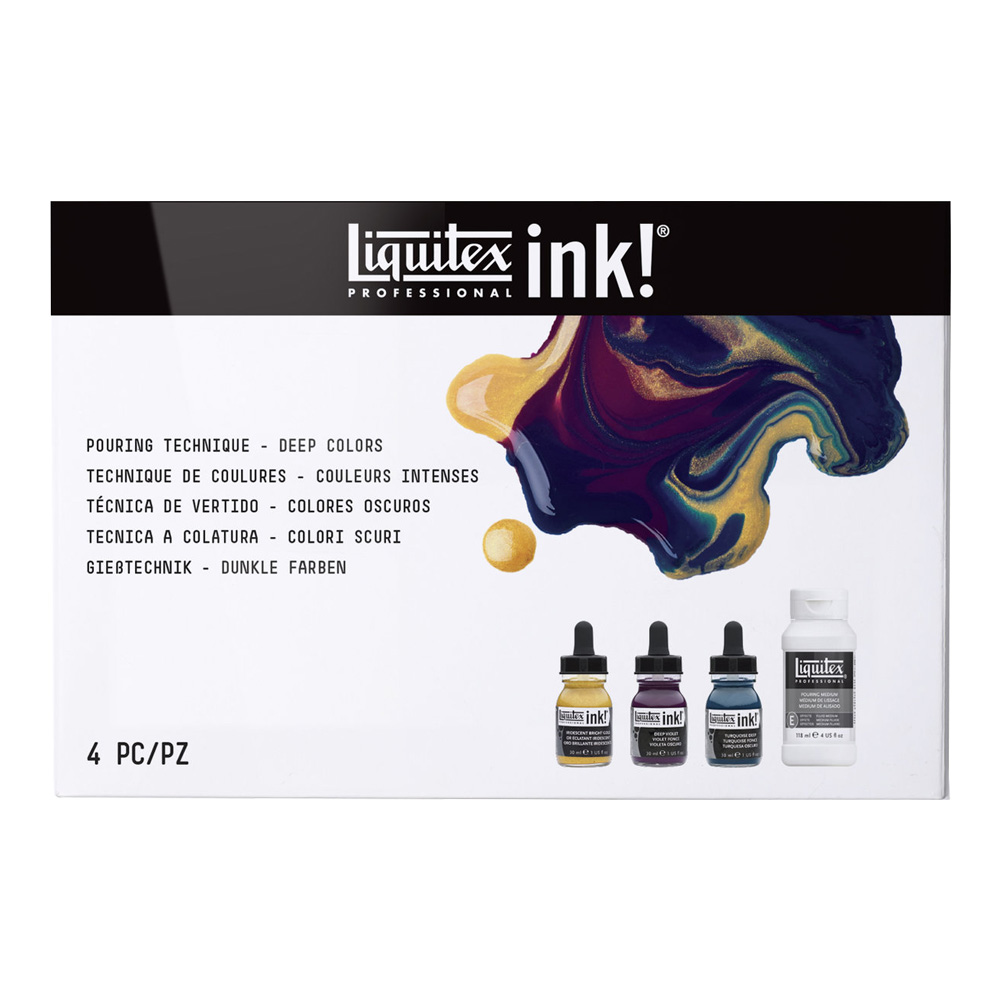 Liquitex Acrylic Ink Pouring Set Deep Colors