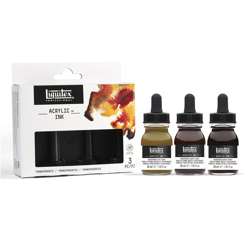 Liquitex Acrylic Ink Transparent Set of 3