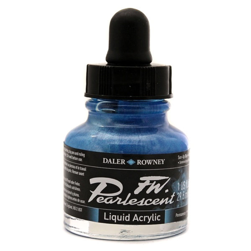 Fw Pearlescent Ac Ink 1 oz Sun Up Blue
