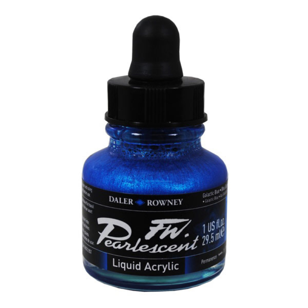Fw Pearlescent Ac Ink 1 oz Galactic Blue