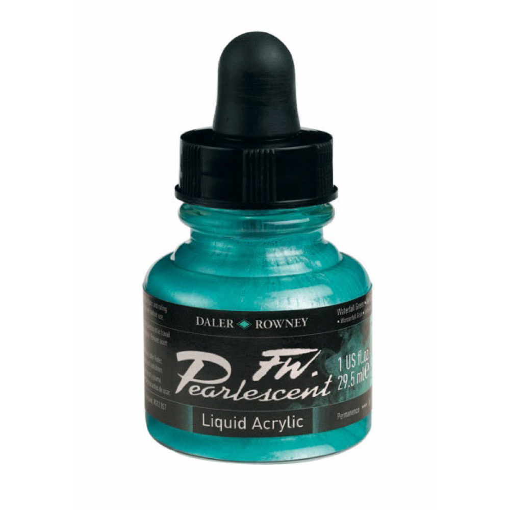 Fw Pearlescent Ac Ink 1 oz Waterfall Green
