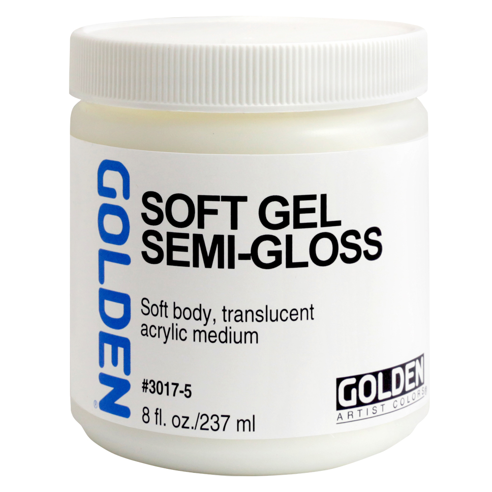 Golden Acryl Med 8 oz Soft Gel Semi-Gloss