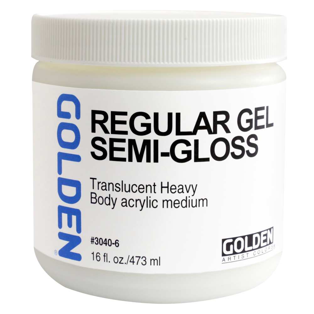 Golden Acryl Med 16 oz Regular Gel Semi-Gloss