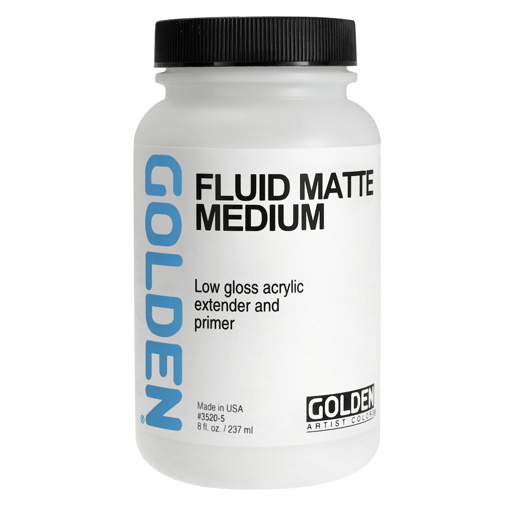 Golden Acryl Med 8 oz Fluid Matte Medium