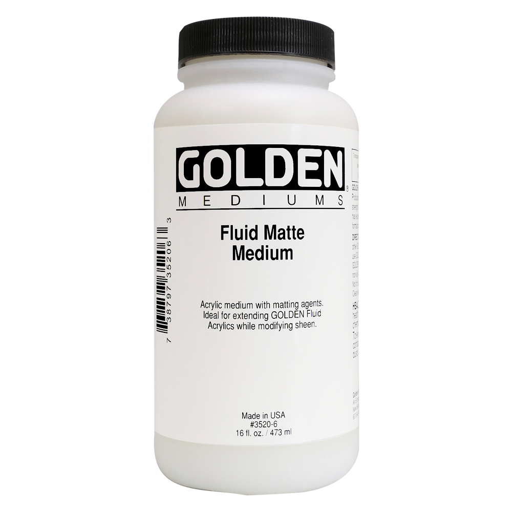 Golden Acryl Med 16 oz Fluid Matte Medium