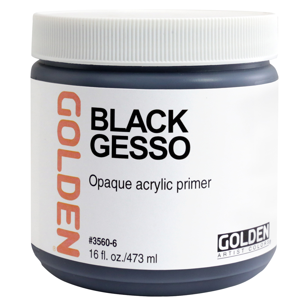 Golden Acrylic Black Gesso 8 oz