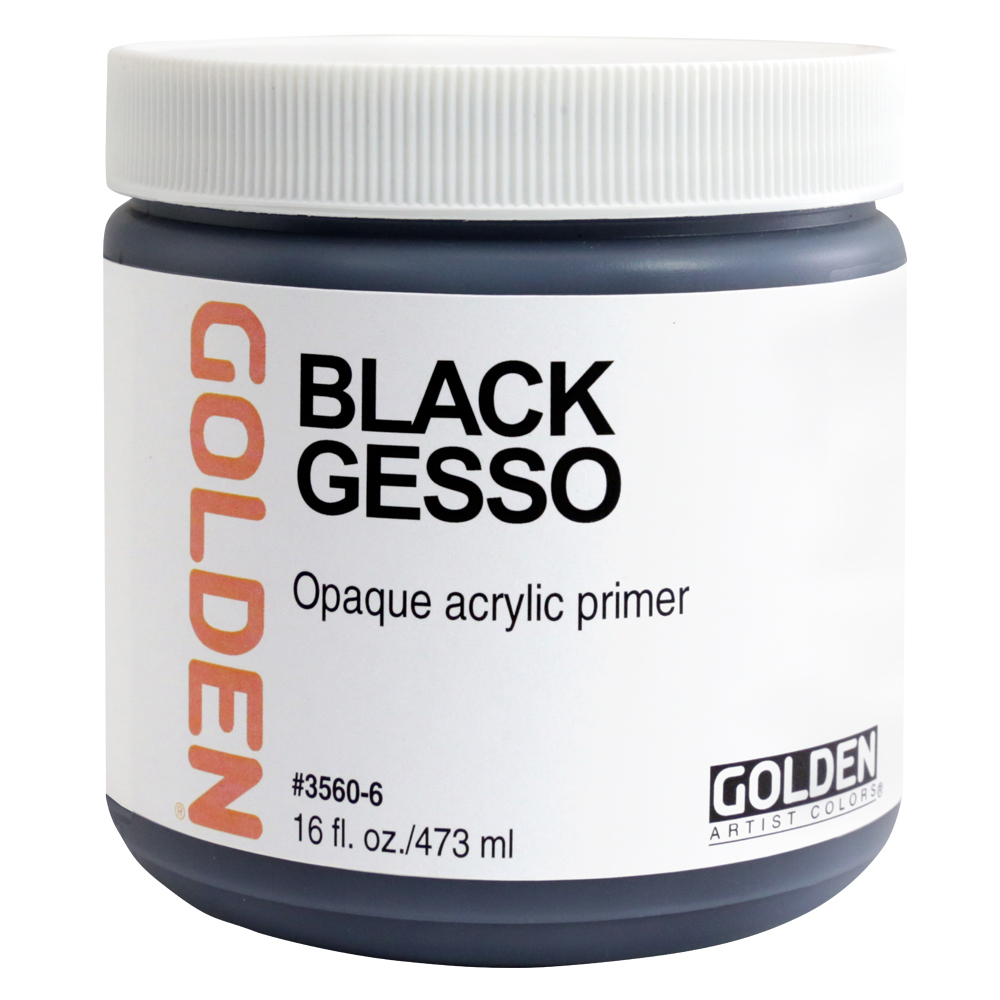 Golden Acrylic Black Gesso 16 oz