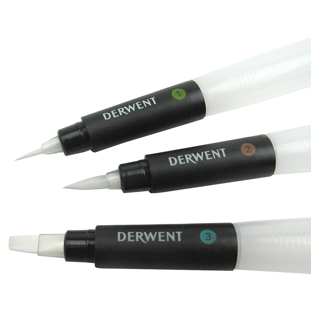 Derwent Waterbrush Assorted Set/3