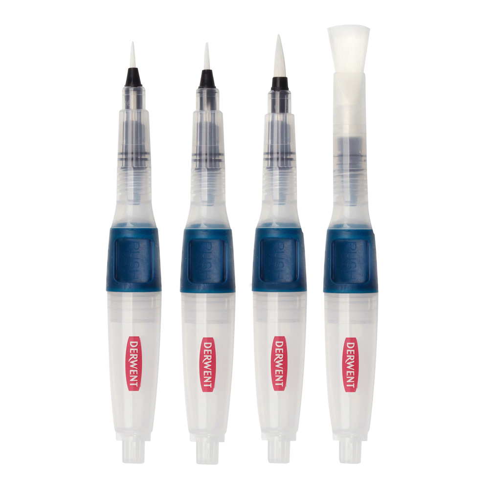 Derwent Push Button Waterbrush Set