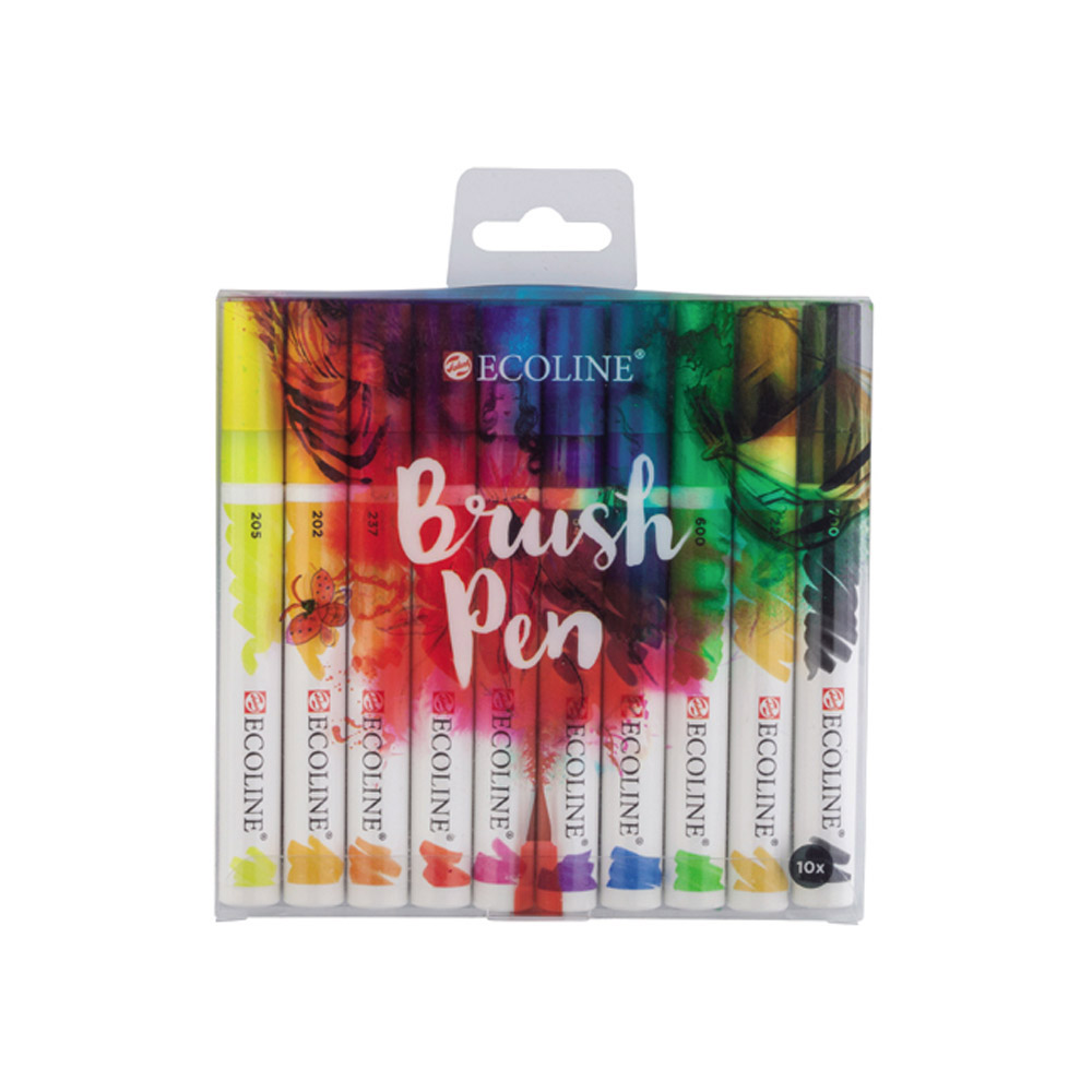 Ecoline Liquid Watercolor Brush Pen Set Of 10