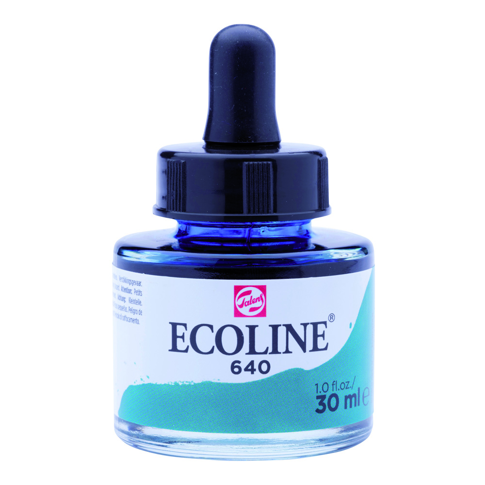 Ecoline Watercolor w/Pipette 30 ml Bluish Gn