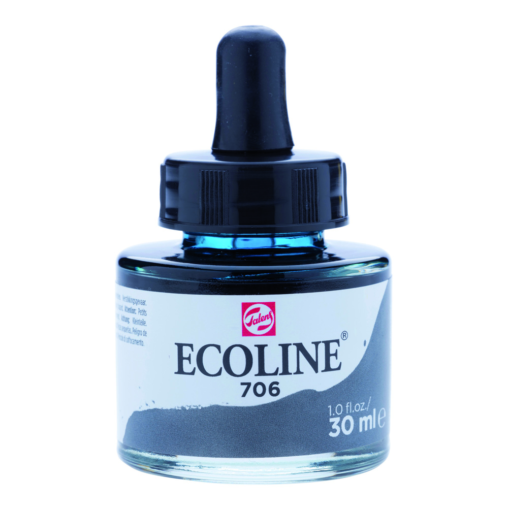 Ecoline Watercolor w/Pipette 30 ml Deep Grey