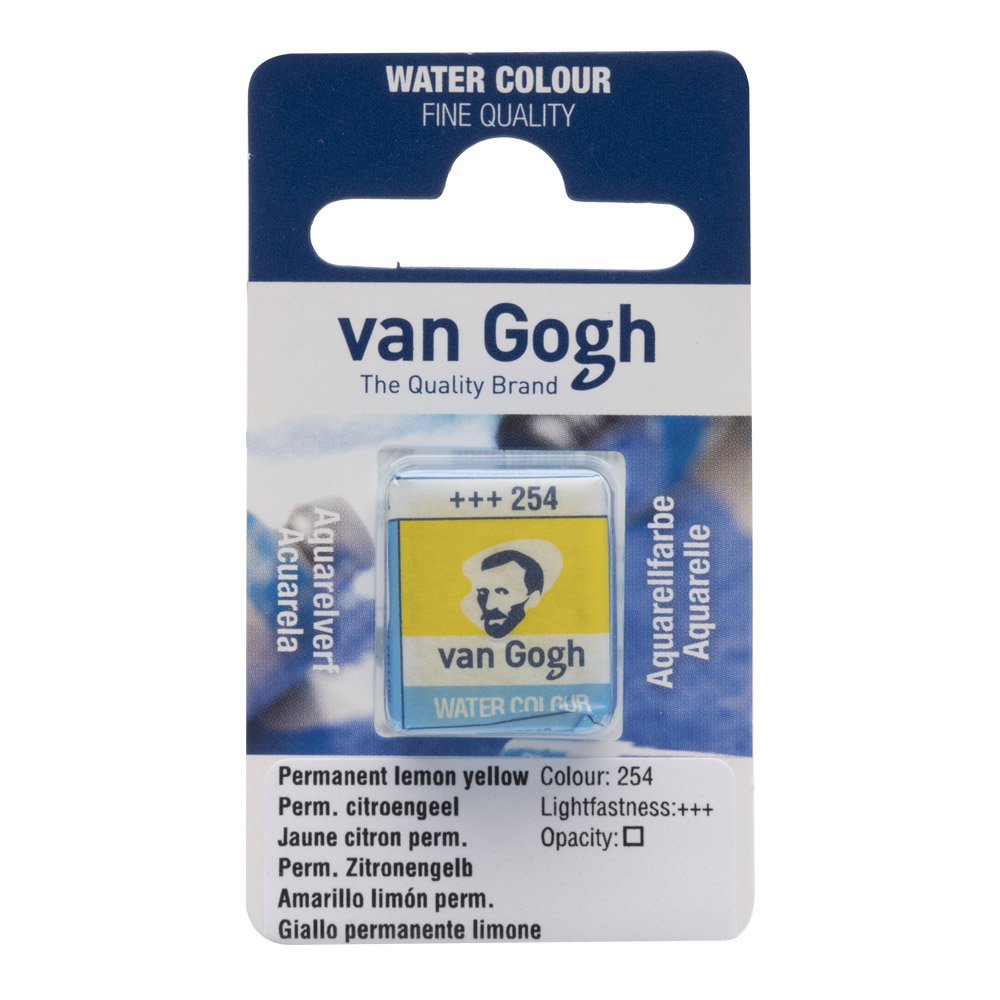 Van Gogh Watercolor Half Pan Perm Lemon Ylw