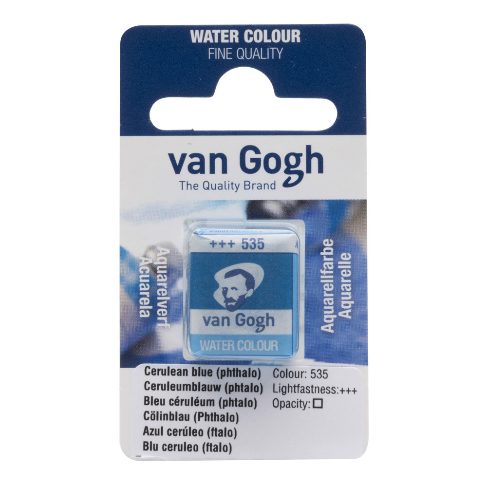 Van Gogh Watercolor Half Pan Cerul Blue Ph