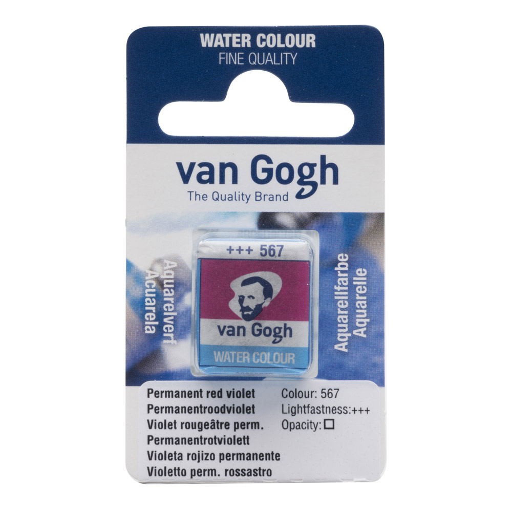 Van Gogh Watercolor Half Pan Perm Red Violet