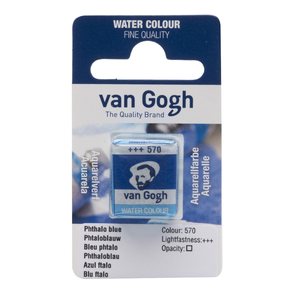 Van Gogh Watercolor Half Pan Phthalo Blue