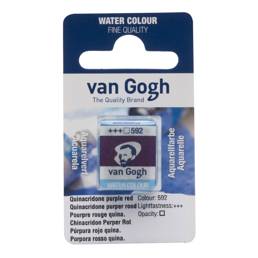 Van Gogh Watercolor Half Pan Quina Purple Red