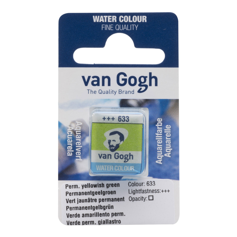 Van Gogh Watercolor Half Pan Prm Yellowish Gn