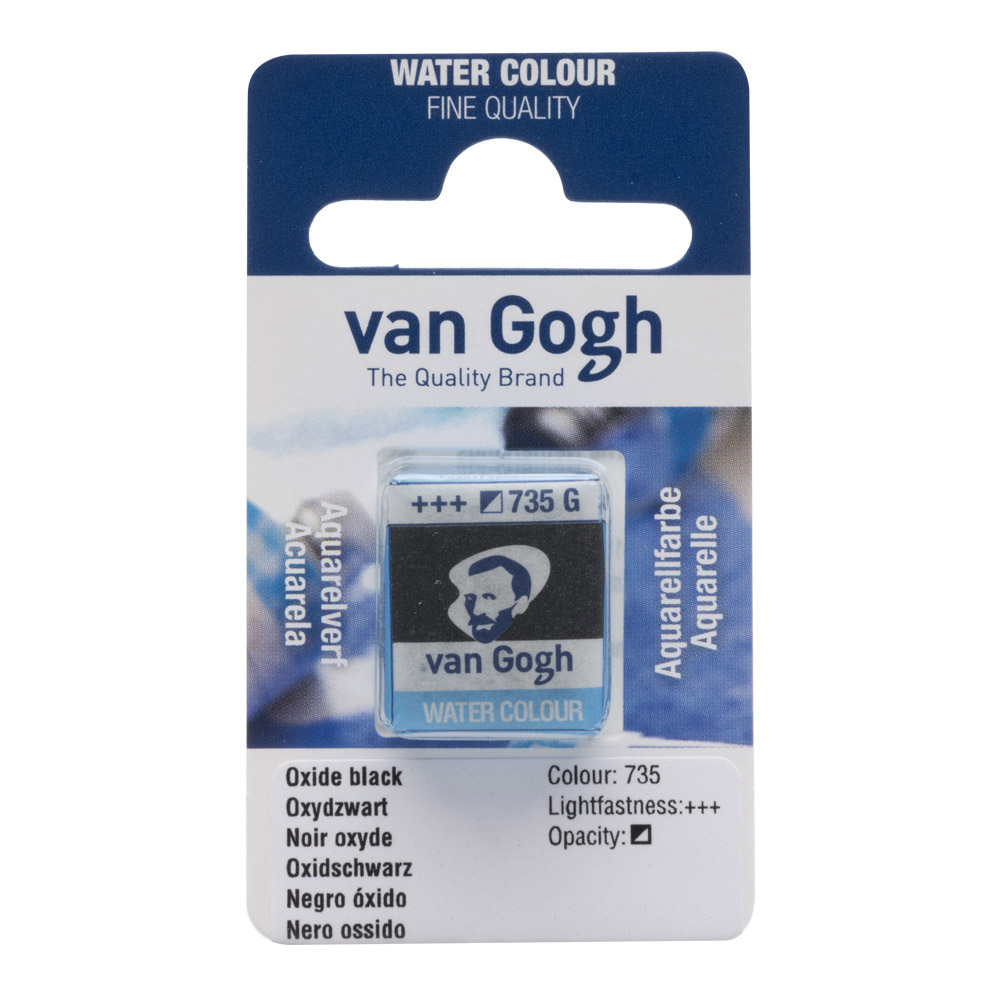 Van Gogh Watercolor Half Pan Oxide Black