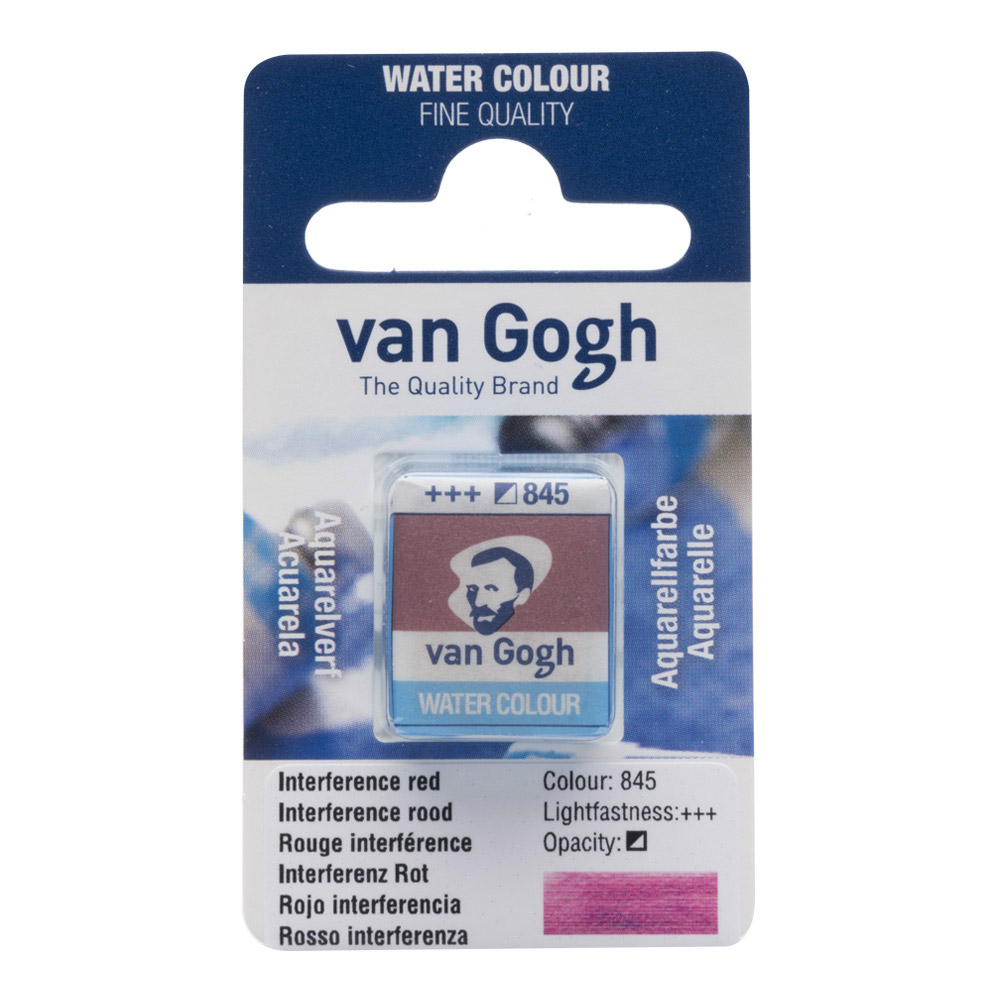 Van Gogh Watercolor Half Pan Interference Red