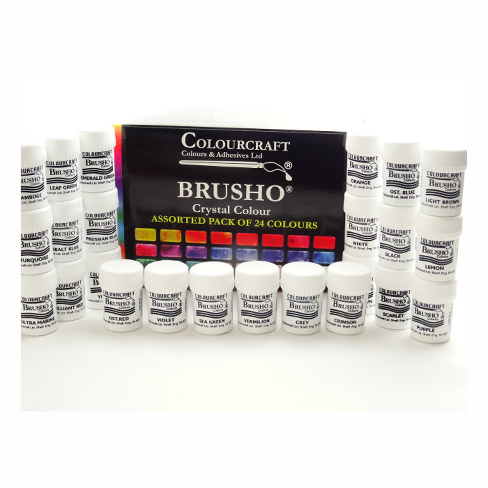 Brusho Crystal Colours Set Of 24