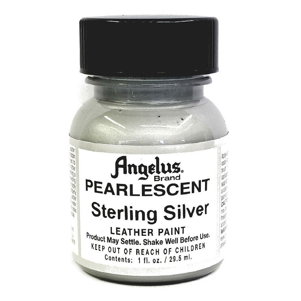 Angelus Leather Paint 1 oz Pearl Sterl Silver