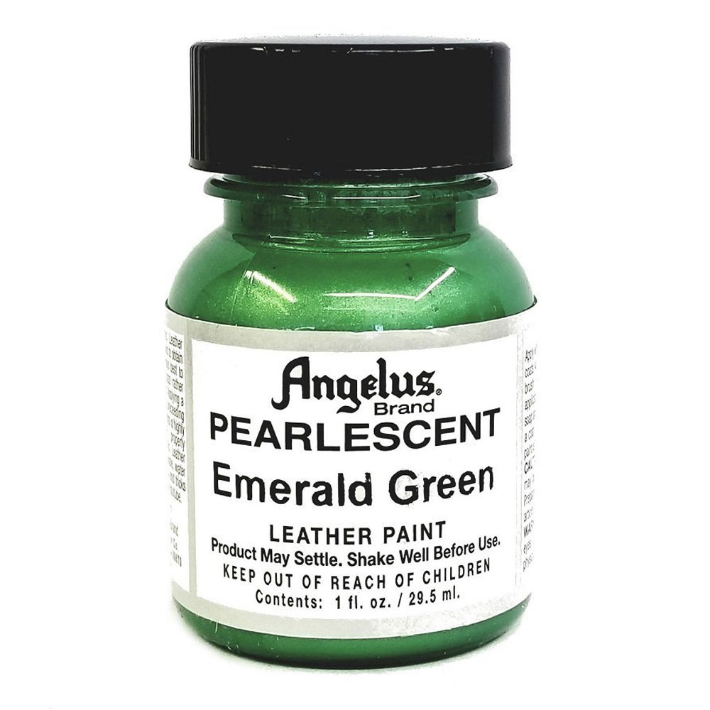 Angelus Leather Paint 1 oz Pearl Emrld Green