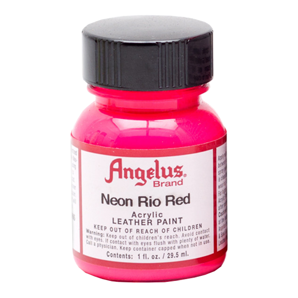 Angelus Leather Paint 1 oz Neon Rio Red