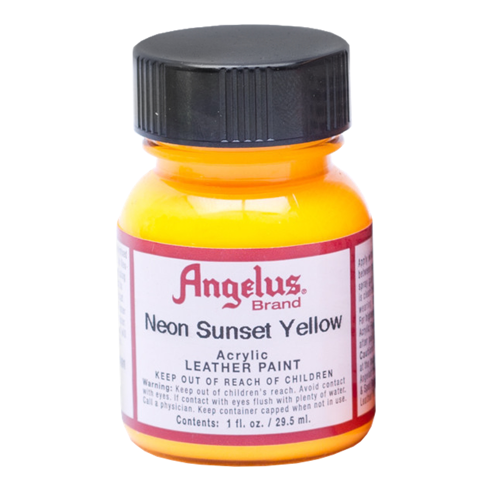 Angelus Leather Paint 1 oz Neon Sunset Yellow