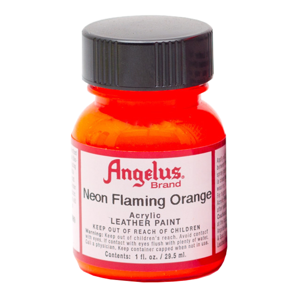 Angelus Leather Paint 1 oz Neon Flame Orange