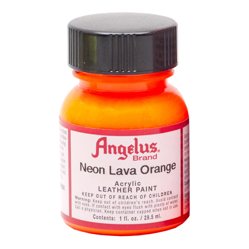 Angelus Leather Paint 1 oz Neon Lava Orange