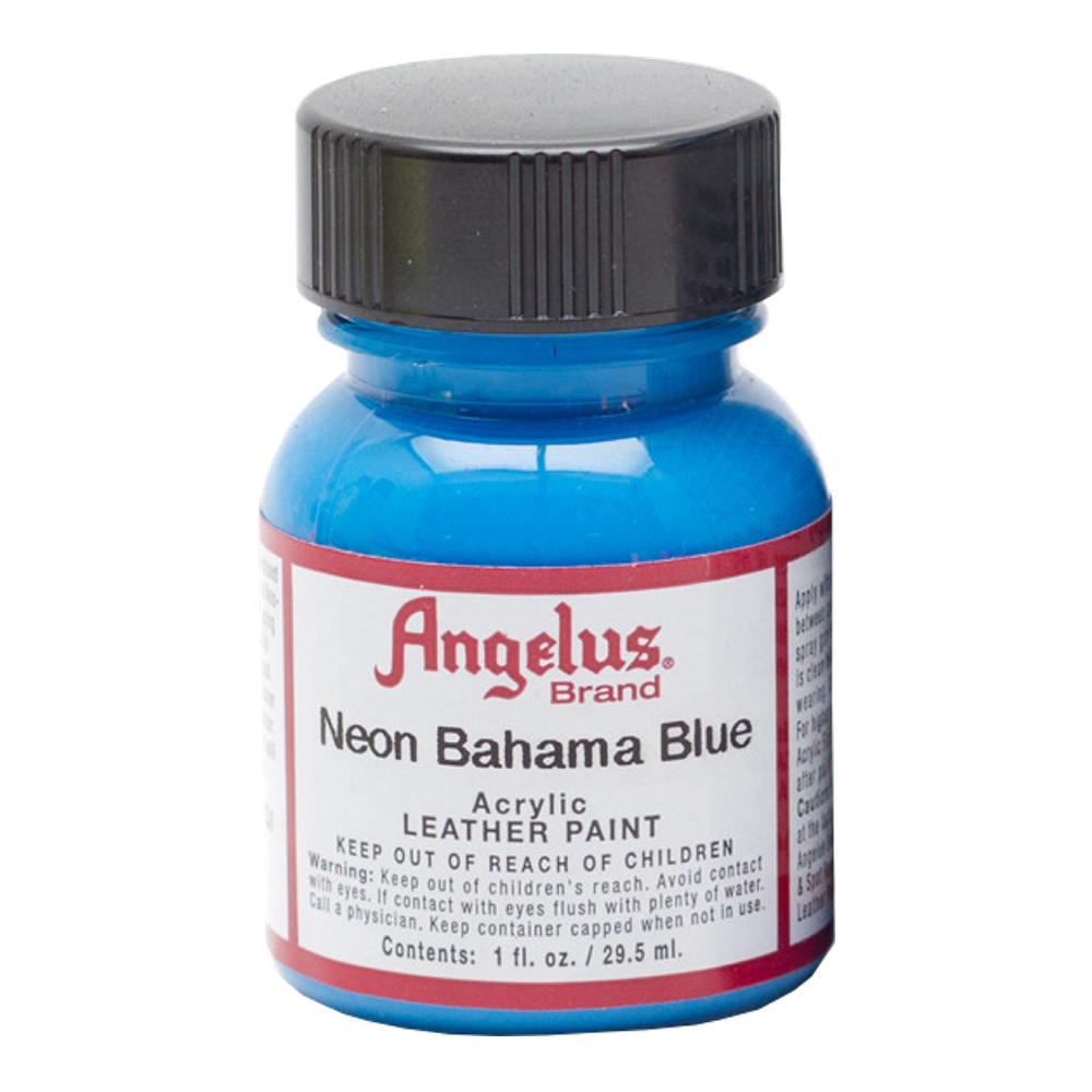 Angelus Leather Paint 1 oz Neon Bahama Blue