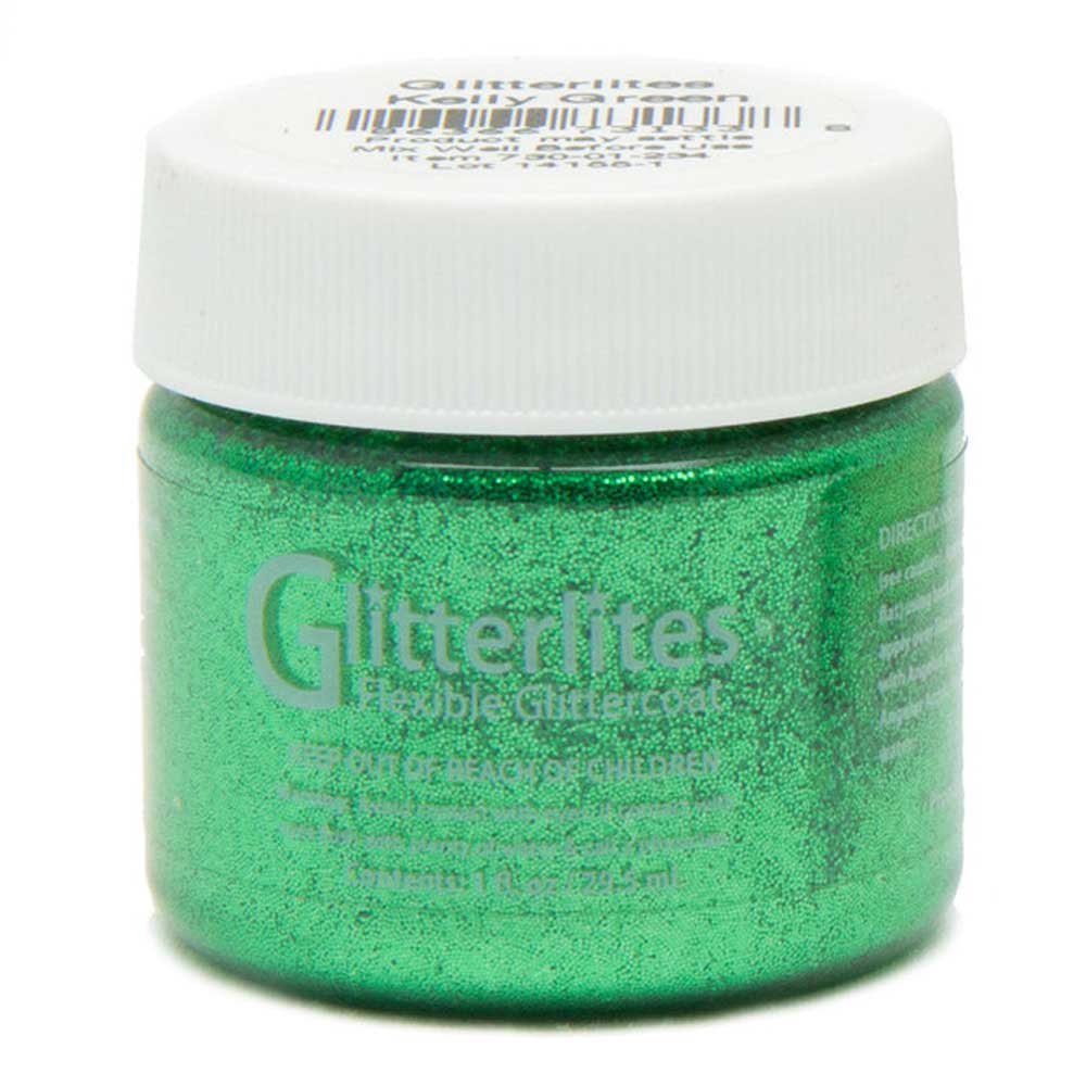 Angelus Paint Glitterlites 1 oz Kelly Green