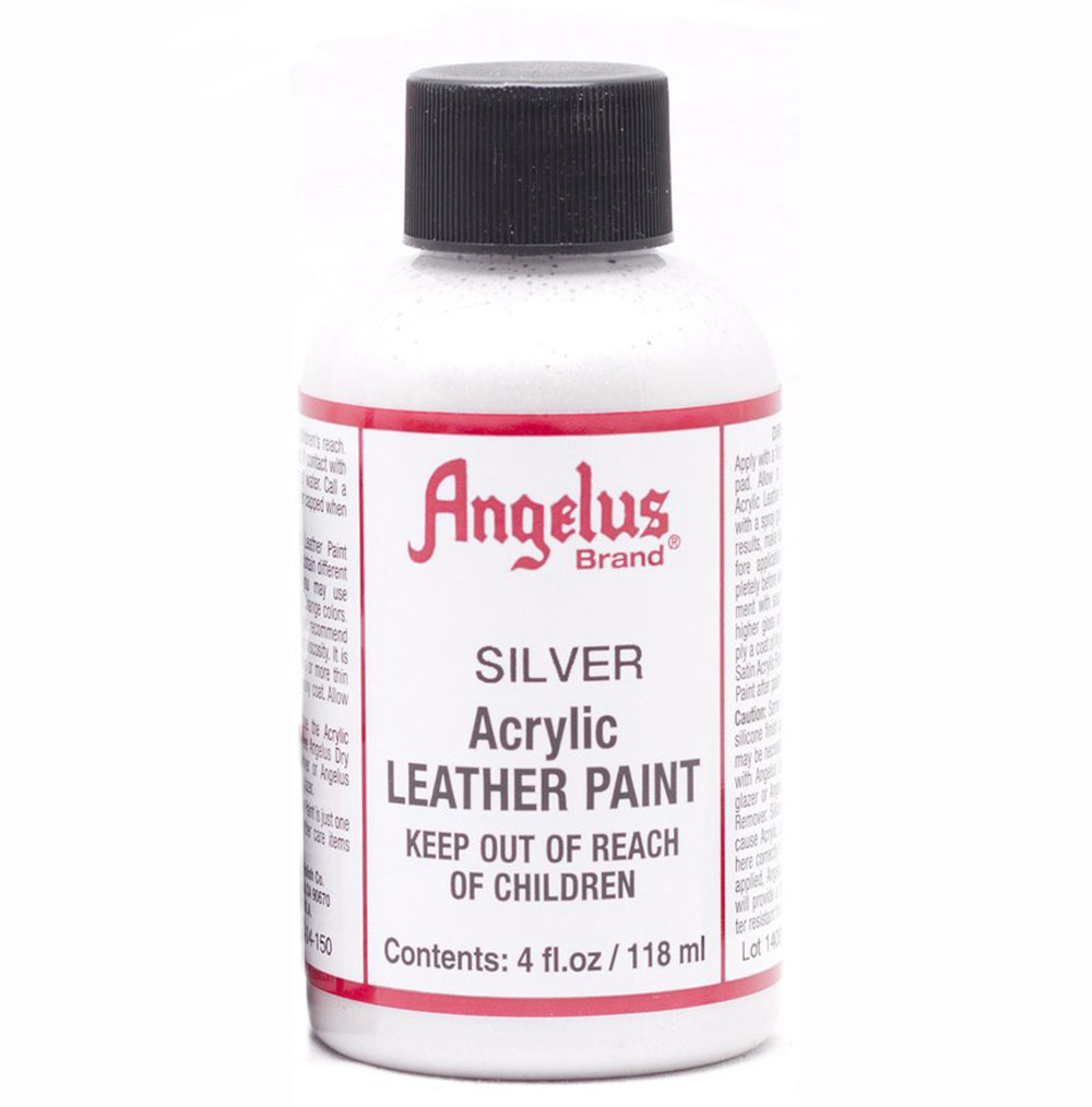 Angelus Leather Paint 4 oz Silver
