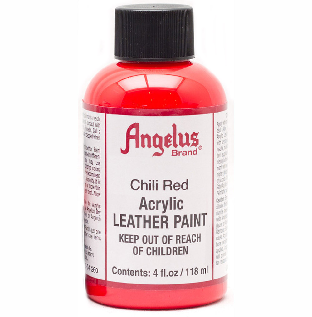 Angelus Leather Paint 4 oz Chili Red