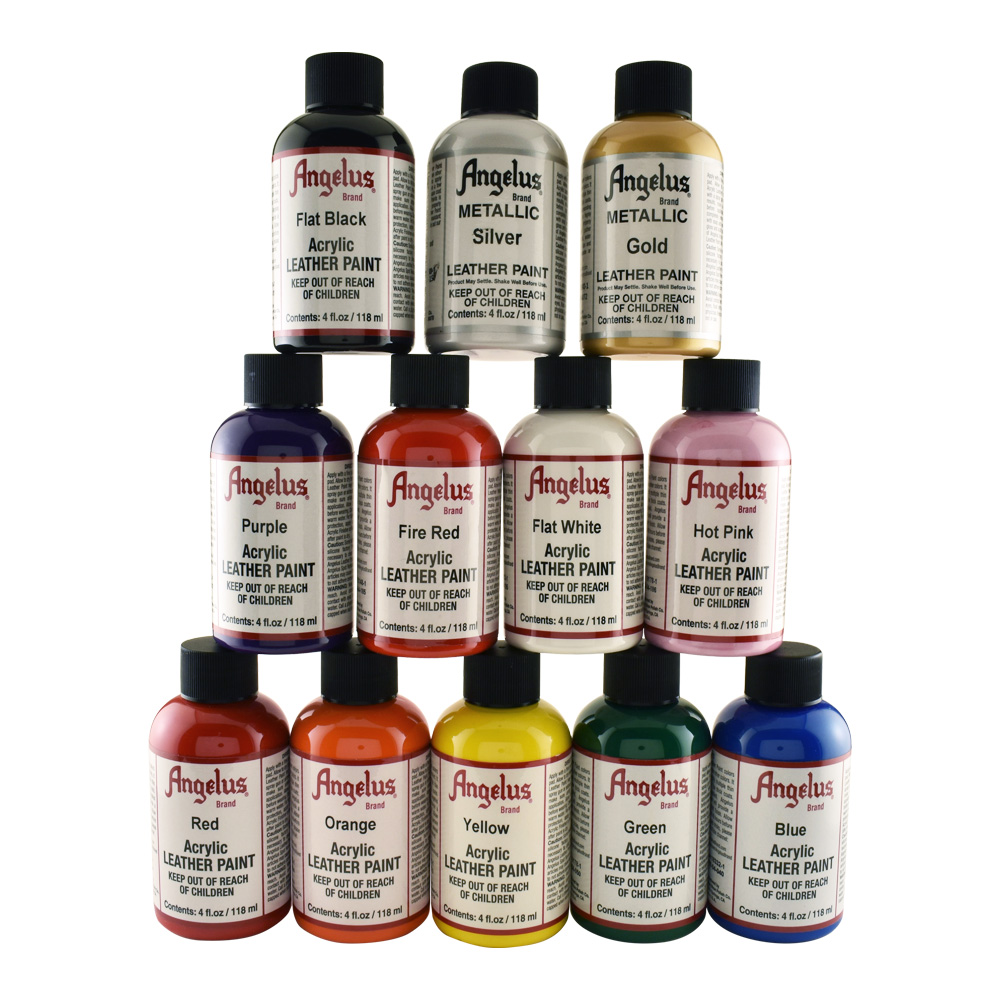 Angelus Leather Paint Set Of 12 4 oz 811138027575